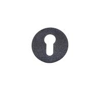 Stahl-Design Tebart Rosace adhésive ronde en acier inoxydable Ø 55 mm PZ perforée - Autocollant avec VHB 3M - DB703 anthracite - Rosace de porte pour bricoleurs et professionnels - Forte adhérence
