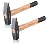 STAHLWERK 2 marteaux de serrurier de 500 g, tête en acier robuste, poignée en bois d'hickory | Poids bien équilibré, poignée ergonomique en bois de hickory très résistant, incassable et durable