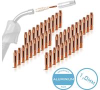 STAHLWERK 2 x buses de courant pour aluminium AK25 MB25 MIG MAG M6x28 1,0 mm