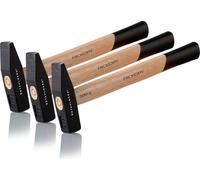 STAHLWERK 3 x marteau marteau de serrurier 300g tête robuste en acier, manche en hickory