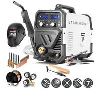 STAHLWERK Poste à souder combiné MIG MAG 200 ST PLUS - équipement complet - gaz de protection, IGBT Inverter de 200 A, dévidoir synergique, FLUX, Lift-TIG et MMA, fonction ARC