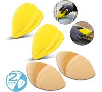 STAHLWERK Bloc de ponçage manuel en mousse PU avec abrasifs auto-agrippants Set de 2 pièces
