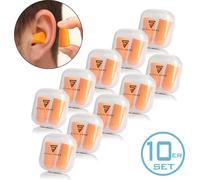 STAHLWERK Bouchons d'oreilles 10 paires Protection auditive EPI avec boîte de transport pratique