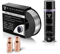 STAHLWERK Buse à fil de remplissage, jeu de 2 + fil de remplissage 0,8 mm 1 kg + Spray de séparation