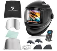 STAHLWERK Casque de soudage Automatique 3-en-1 Master - Masque de Soudeur avec True Colour, obscurcissement Auto. DIN 4-14, Classe Optique 1/1/1/1, mémoire de Jobs, Bluetooth, Champ 116 x 81 mm