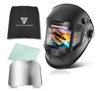 STAHLWERK Casque de soudage Automatique 3-en-1 Split - Masque de Soudeur avec True Colour, obscurcissement Auto. DIN 4-14, Classe Optique 1/1/1/1, mémoire de Jobs, Champ 180° de 116 x 81 mm