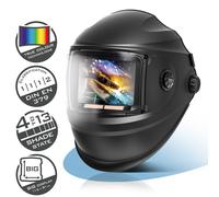 STAHLWERK Casque de soudage Automatique 3-en-1 Booster - Masque de Soudeur avec True Colour, obscurcissement Auto. DIN 4-13, mémoire de Jobs, Classe Optique 1/1/1/2, Champ 116 x 81 mm