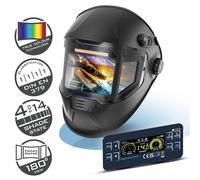 STAHLWERK Casque de soudage Automatique 3-en-1 Split - Masque de Soudeur avec True Colour, obscurcissement Auto. DIN 4-14, Classe Optique 1/1/1/1, mémoire de Jobs, Champ 180° de 116 x 81 mm