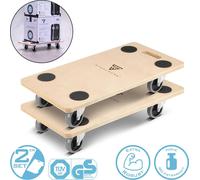 STAHLWERK Chariot TRS-250 ST 2er Set 250kg capacité de charge 58 x 29 cm Chariot plate-forme
