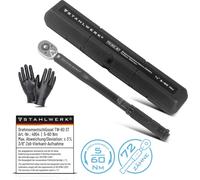 STAHLWERK Clé dynamométrique TW-60 ST 5-60 Nm 3/8" pouce cliquet réversible | Clé à cliquet | Cliquet avec échelle micrométrique