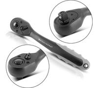 STAHLWERK Cliquet réversible professionnel 1/2 pouce en acier au chrome vanadium 72 dents