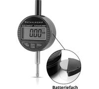 STAHLWERK Comparateur numérique avec plage de mesure de 0 à 12,7 mm (0,5") en millimètres et en pouces