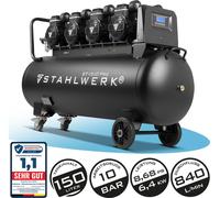 STAHLWERK Compresseur 10 bar 8,6 CV 6,4 kW 840 l/min 150 l Compresseur d'air comprimé