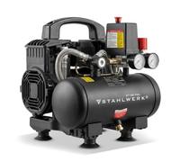 STAHLWERK Compresseur d’air 3 L (ST-38 Pro) - sans huile & silencieux | 8 bar, 1,60 CV, 1,18 kW, 190 l/min, 67 dB, compresseur d'air avec moteurs sans balais, compresseur à pistons silencieux