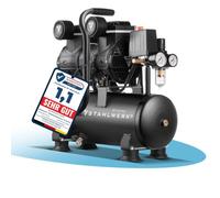 STAHLWERK Compresseur d'air comprimé ST 110 Pro, compresseur silencieux de 10 bar, réservoir de 10 l, 69 dB et moteur Brushless inusable d'une puissance de 1,89 CV / 1.390 Watt