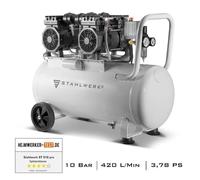STAHLWERK Compresseur ST-510 Pro 10 bar 4,3 CV 3,2 kW 420 l/min 50 l Réservoir sans huile