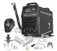STAHLWERK Découpeur plasma CUT 100 Pro - Kit complet - Découpeur plasma 100 A, capacité de coupe jusqu’à 44 mm, onduleur plasma avec amorçage pilote HF, interface THC pour contrôle de hauteur CNC