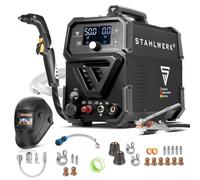 STAHLWERK Découpeur plasma CUT 50 P Digital - Kit complet - Poste de découpe plasma 50 A, capacité de coupe jusqu'à 20mm, Plasma Cutter amorçage pilote HF, interface THC pour contrôle de hauteur CNC