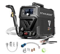 STAHLWERK Découpeur plasma CUT 50 P Digital - Poste de découpe plasma 50 A, capacité de coupe jusqu'à 20 mm, amorçage pilote HF, interface THC pour contrôle de hauteur CNC, Inverter Plasma Cutter