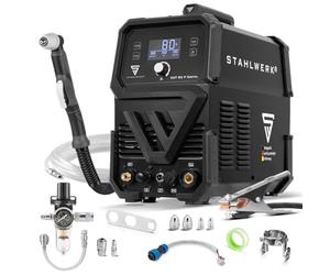 STAHLWERK Découpeur plasma CUT 80 P Digital - Découpeur plasma 80 A, capacité de coupe jusqu’à 25 mm, onduleur plasma avec amorçage pilote HF, interface THC pour contrôle de hauteur CNC