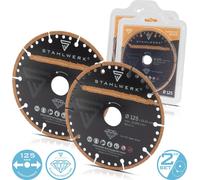 STAHLWERK Disque à tronçonner diamanté universel, set de 2, fer PVC acier pierre