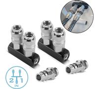 STAHLWERK Distributeur d'air comprimé 2 x double jusqu'à 35 bar avec raccord rapide 1/4 pouce