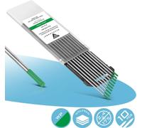 STAHLWERK Électrodes en tungstène / Électrodes de soudage WP Vert 2,4 mm x 175 mm 10er Set