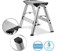 STAHLWERK Escabeau pliant KT-1 ST avec capacité de charge de 120 kg Echelle pliante en aluminium