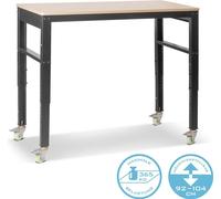 STAHLWERK Établi avec roulettes réglable en hauteur 92-104 cm Capacité de charge 365 kg
