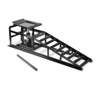 STAHLWERK GTH-14 ST Rampe d'accès hydraulique - Charge maximale de 5 tonnes - Rampe de voiture réglable en hauteur - Noir
