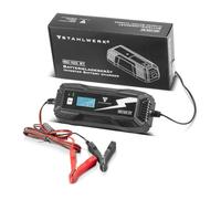 STAHLWERK IBC-100 ST Chargeur de batterie avec microprocesseur et 10 modes de charge pour batteries AGM, VRLA, MF, SLA et gel 12 V/24 V, chargeur intelligent pour voiture et moto