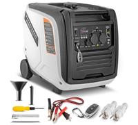 STAHLWERK IG-4000 ST groupe électrogène à essence de 4 kW / 5,44 PS, générateur à onduleur, groupe électrogène, groupe électrogène de secours avec télécommande et démarrage électrique