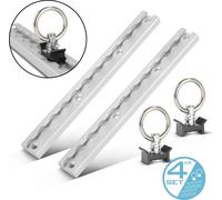 STAHLWERK Jeu de 2 rails d'arrimage avec anneaux d'arrimage 30 cm Rail Airlin en aluminium