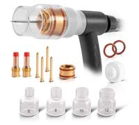 STAHLWERK Jeu de lentilles de verre TIG Premium 14 pièces Accessoires de soudage avec buses de gaz en verre