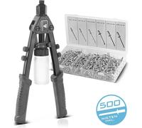 STAHLWERK Jeu de pinces à rivets Pince à rivets à levier Pince à rivets pop + 500 rivets