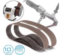 STAHLWERK Kit de 10 bandes abrasives avec grain P120 40 x 760 mm