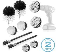 STAHLWERK Kit de 10 brosses pour visseuses sans fil et perceuses