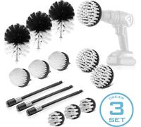 STAHLWERK Kit de 15 brosses pour visseuses sans fil et perceuses