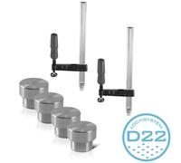 STAHLWERK Kit de base d'accessoires pour table de soudage pour système de perforation D22 avec 2 pinces-étaux