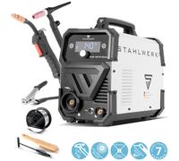 STAHLWERK Poste de soudage FLUX 140 ST Digital Lift TIG Starter Set avec 140 A, dévidoir de fil synergique, Lift-TIG et fonction ARC/MMA pour le soudage sans gaz de protection