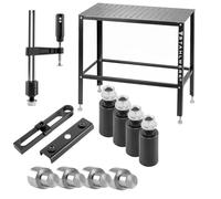 STAHLWERK Kit de table de soudure, table de montage avec système de trous D16 et plateau de travail de 3 mm