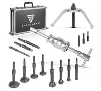 STAHLWERK Kit d'extracteurs de roulement intérieur avec marteau à inertie, 3 adaptateurs et 10 extracteurs de roulement, 16 outils spéciaux pour extraire les roulements intérieurs