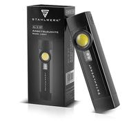 STAHLWERK Lampe de travail LED AL-3 ST Lampe de poche/lampe d'atelier puissante de 5 watts avec 4 modes d'éclairage, y compris lumière UV, batterie intégrée, aimant et port USB