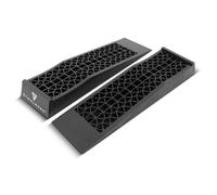 STAHLWERK Lot de 2 cales de marche GT-13 - Capacité de charge de 3 t - 700 x 200 x 78 mm - Cale de roue et rampe d'accès