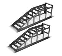 STAHLWERK Lot de 2 rampes d'accès GT-14 ST - Capacité de charge de 2 tonnes | Rampe de voiture, rampe de voiture et béquille de voiture