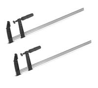 STAHLWERK Lot de 2 serre-joints 120 x 800 mm - Serre-joints puissants en acier et plastique - Serre-joints F pour fixer des pièces - Serre-joints stables avec envergure de 800 mm, profondeur de