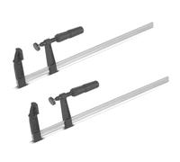STAHLWERK Lot de 2 serre-joints 80 x 500 mm - Puissants en acier et plastique - Serre-joints en F pour fixer des pièces - Serre-joints stables avec envergure de 500 mm, profondeur de serrage 80 mm