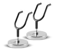 STAHLWERK Lot de 2 supports de pistolet à peinture - Pied magnétique - Noir | Support universel sur étagères et surfaces magnétiques, plateau sûr pour plus de flexibilité lors des travaux de peinture