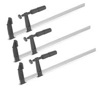 STAHLWERK Lot de 3 serre-joints 80 x 500 mm | Serre-joints puissants en acier et plastique | Serre-joints en F pour fixer des pièces à usiner | Serre-joints stables avec envergure de 500 mm,