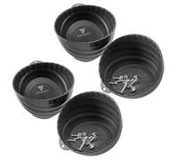 STAHLWERK Lot de 4 bols magnétiques de 15,2 cm en plastique à forte adhérence, pour ranger vis, outils et petites pièces avec pied en caoutchouc, adapté aux températures élevées.